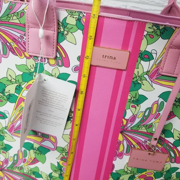 Trina Turk🦋 Butterfly Stripe Tote - Picture 12 of 14